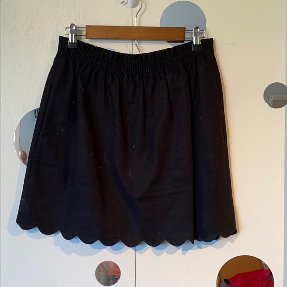 J Crew Scalloped Edged A Line Skirt